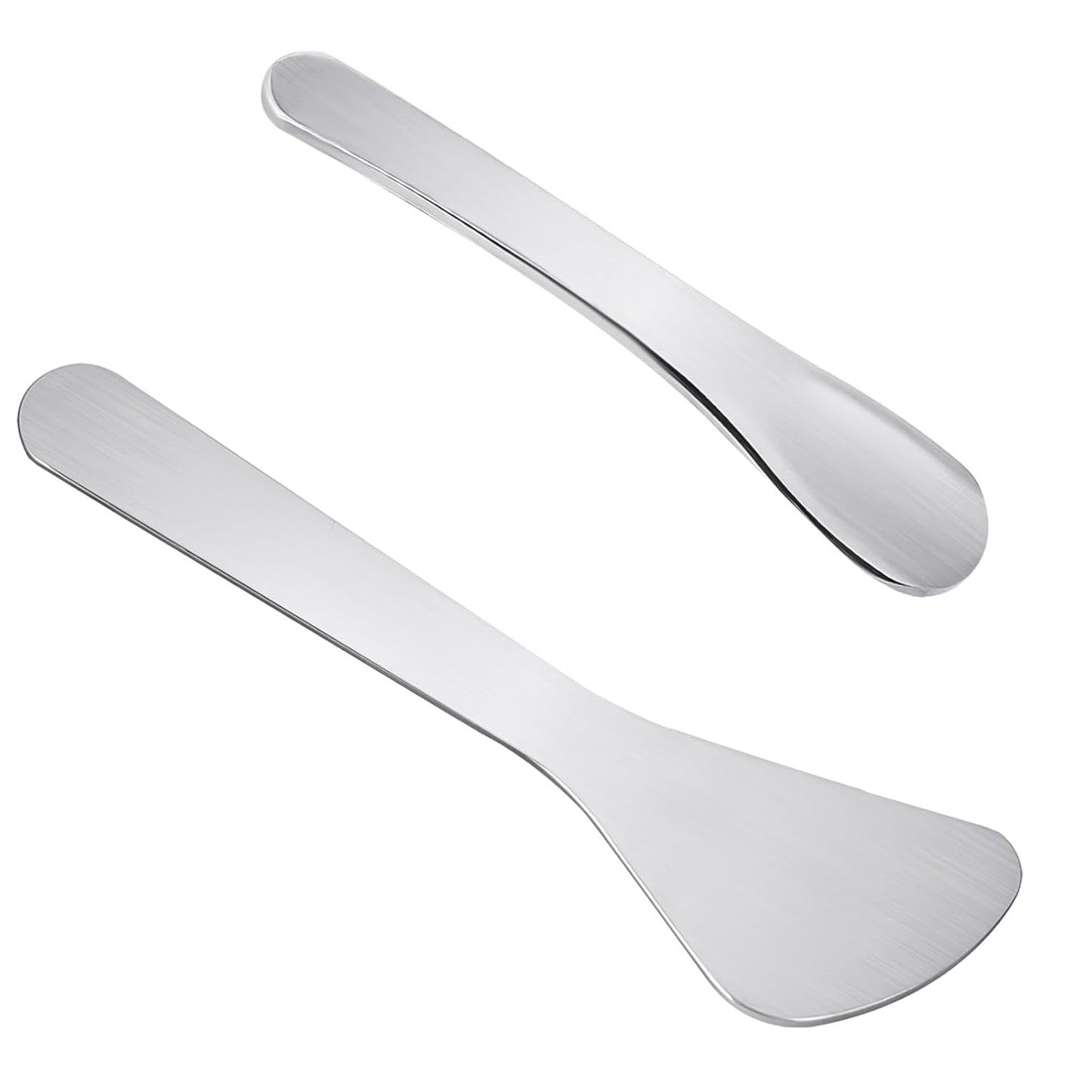 Mini Metal Cosmetic Spatulas - 2 Pcs Makeup & Skincare Mixing Tools | Beauty Accessories for Creams & Masks
