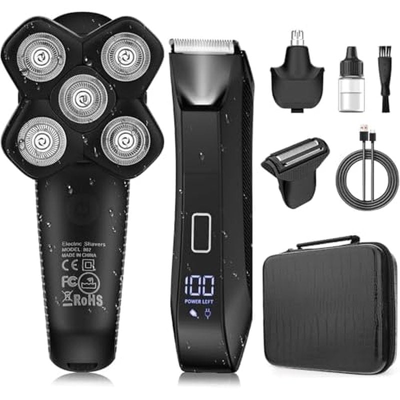 Manscape Body and Ball Trimmer for Men, Bald Head & Body Shaver, Mens Grooming Kits Pubic Groin Hair Trimmer, Body Groomer Electric Razors for Smooth Shaving, IPX7 Waterproof
