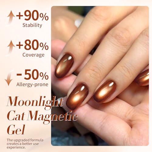 BORN PRETTY Brown Moonlight Cat Eye Gel Nail Polish 15ml