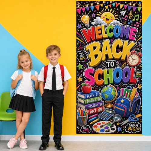 Back to School Classroom Door Cover - 71" x 35" Welcome Banner