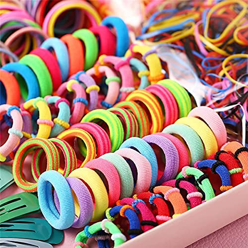 780PCS Hair Accessories Set for Girls & Women - Elastic Bands, Ties, Clips & Ribbons