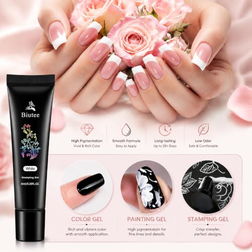 SEISSO Nail Stamping Polish Set - 12 Color Gel Kit (0.27 Fl Oz)