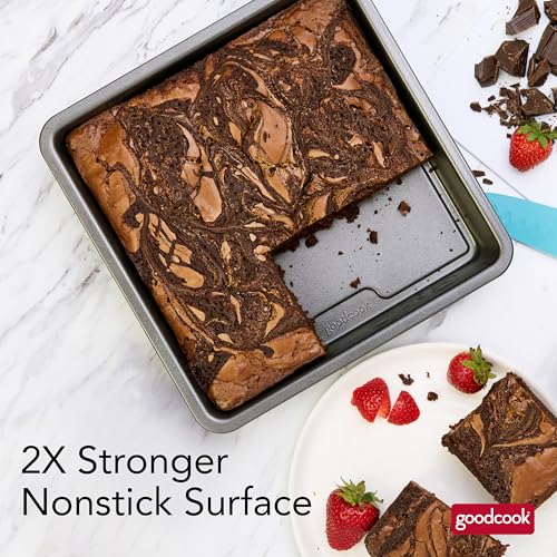 GoodCook PRO 9-Inch Square Nonstick Cake Pan - Durable Carbon Steel