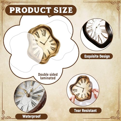 Wonderland Tea Party Decorations - 24 Melting Clock Garland Cards
