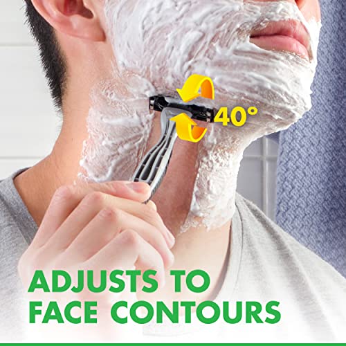Gillette Mach3 Sensitive Razors for Men, Men¡¯s Disposable Razors, Pivoting Head for Close and Comfortable Shave, 10 Count
