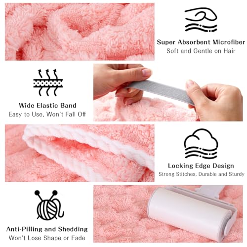 Super Absorbent Microfiber Hair Towels for Women - 3 Pack (41x23 in)