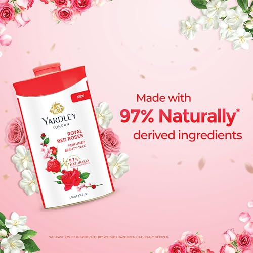 Yardley London Royal Red Roses Perfumed Beauty Talc 100g