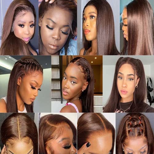 Dark Brown Human Hair Bundles 8-12 Inch Straight Remy Hair Extensions