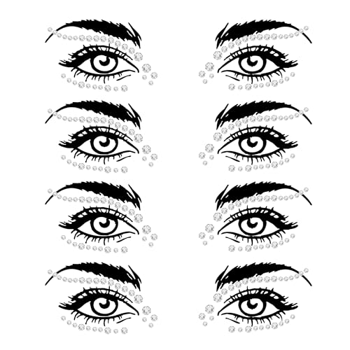 FaceGem London Self-Adhesive Rhinestone Face Jewels for Festival Makeup