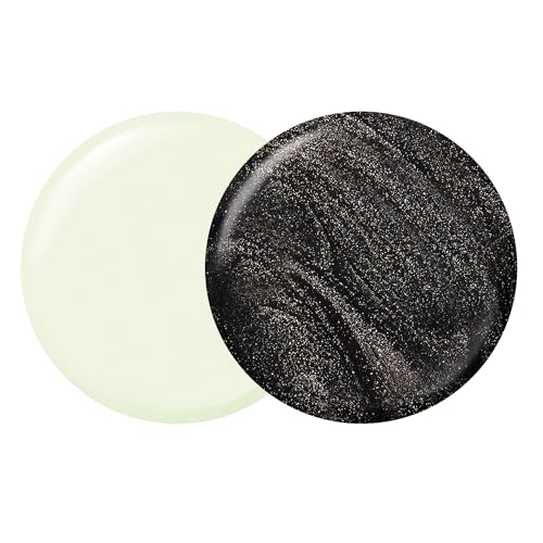 Sally Hansen Insta-Dri Quick Dry Nail Polish Duo - Reese's Glow in Dark Green & Black Shimmery Finishes