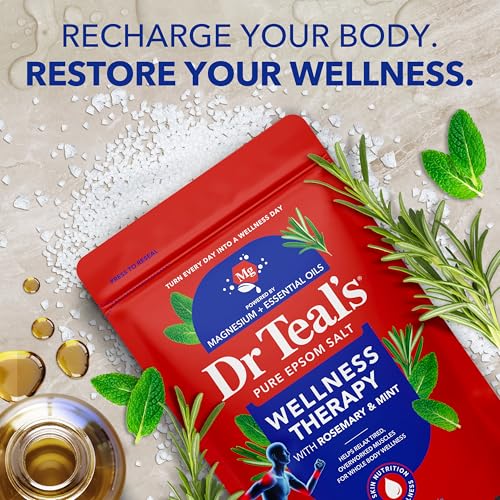 Dr Teal's Epsom Salt Soak Trio: Lavender, Eucalyptus & Rosemary, 48 oz (3 Pack)