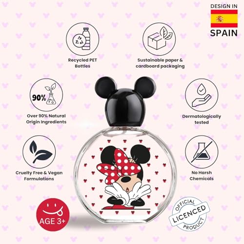 Disney Minnie Mouse Eau de Toilette Spray for Kids, 3.4 oz