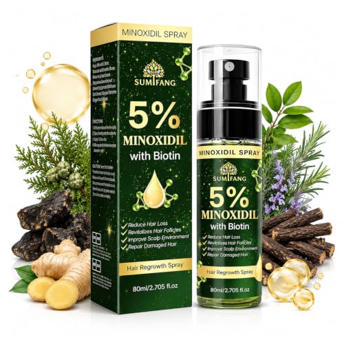 Minoxidil Hair Growth Spray for Men & Women with Biotin & Rosemary - 1 Pack