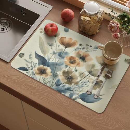 Heat-Resistant Vinyl Placemats Set of 4 - 12x17 Inch Waterproof