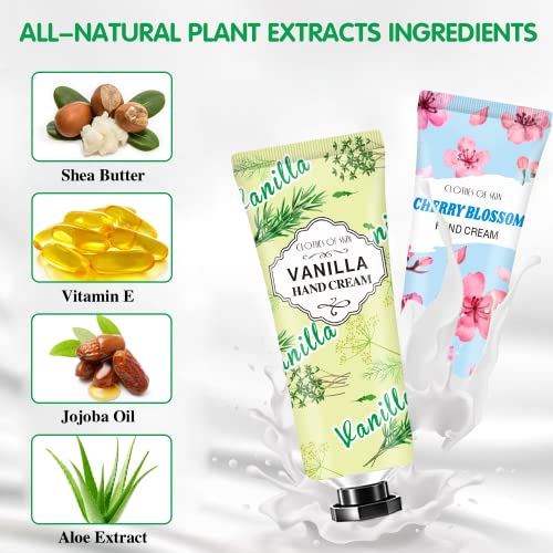 74 Pack Natural Fragrance Hand Cream Set, Moisturizing Travel Size Lotion