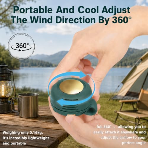 NILUTO Portable Bladeless Mini Fan - 3-Speed Clip-On for Travel