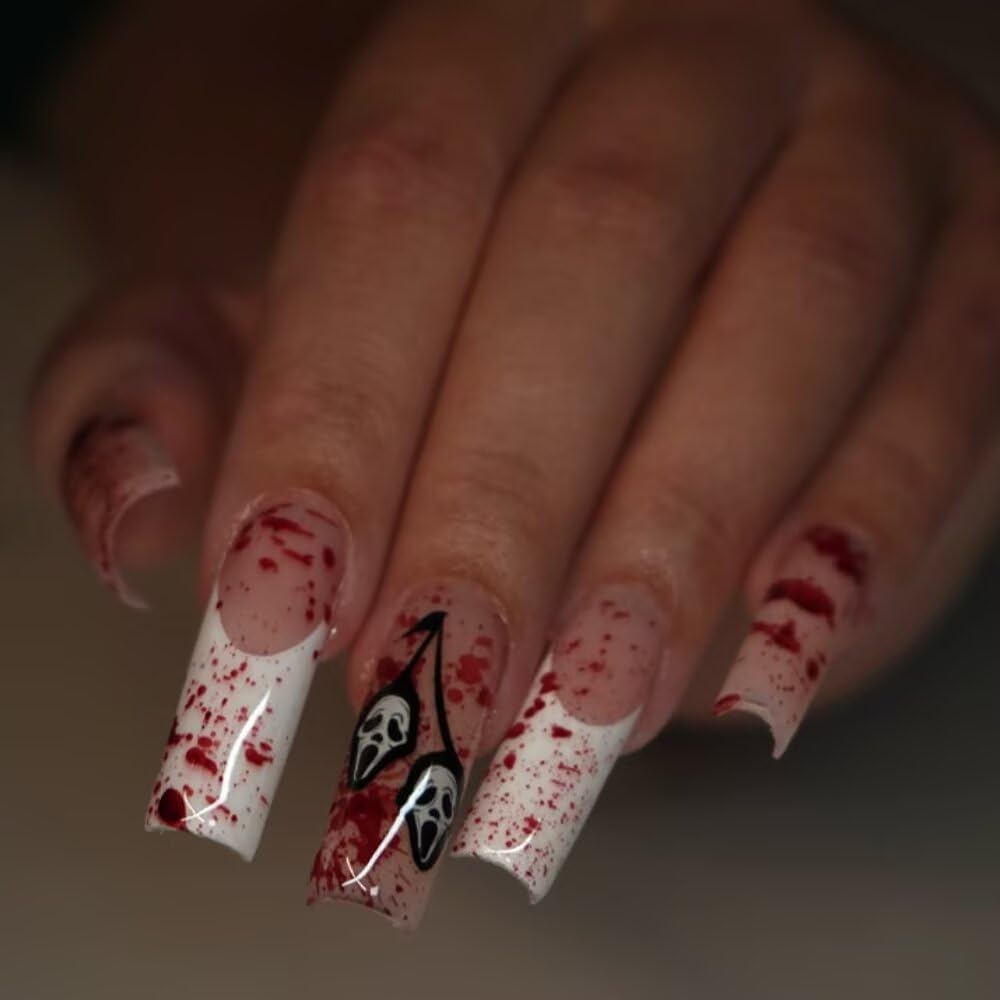Press On Almond Nails - Handmade 3D Design, Thick Acrylic Gel | Reusable DIY Artificial Nails for Women (10 Pieces)