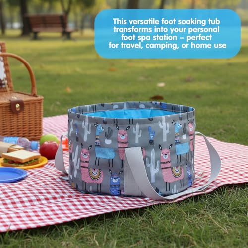 Foldable Foot Spa Bucket - Portable Pedicure Basin for Travel & Home Use