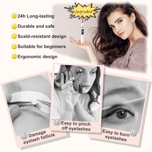 Dust2Oasis Sakura Pink Heated Eyelash Curler - Rechargeable, 4 Temp Settings