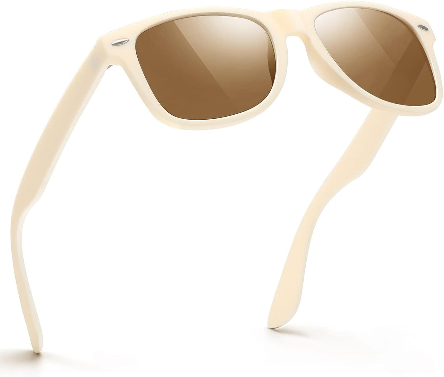 Polarized Sunglasses for Men & Women - Black Retro UV Protection for Driving & Fishing