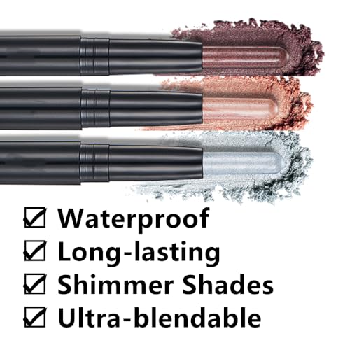 SAUBZEAN Silver Gray Eyeshadow Stick B04 Waterproof Long-Lasting Cream with Subtle Shimmer