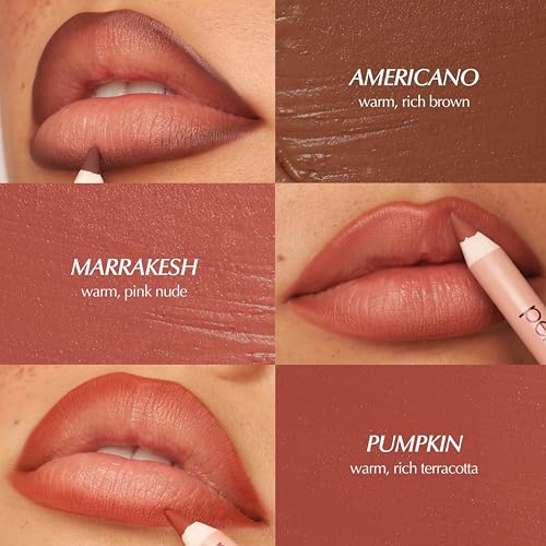 PERSONA Dusk Lip Liner Pencil - Creamy Long-Wear Matte, Sharpenable, Lip Makeup