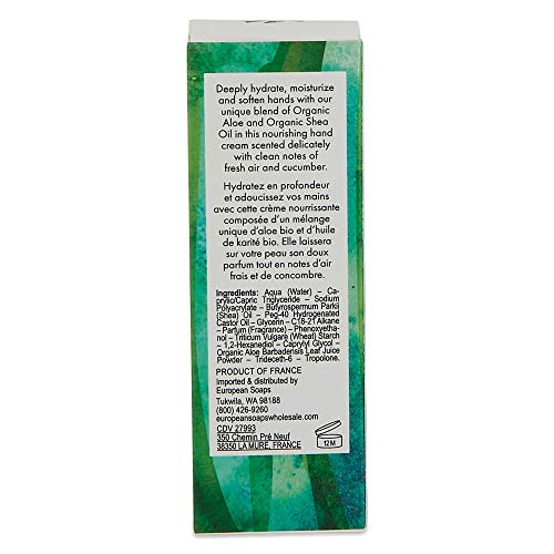 Pre de Provence Organic Aloe & Cucumber Hydrating Hand Cream, 1.6oz