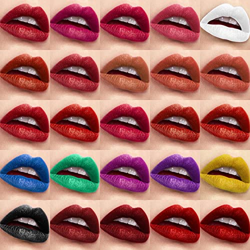 YARLADY 25-Color Long-Lasting Lipstick & Lip Gloss Palette Waterproof Matte Makeup