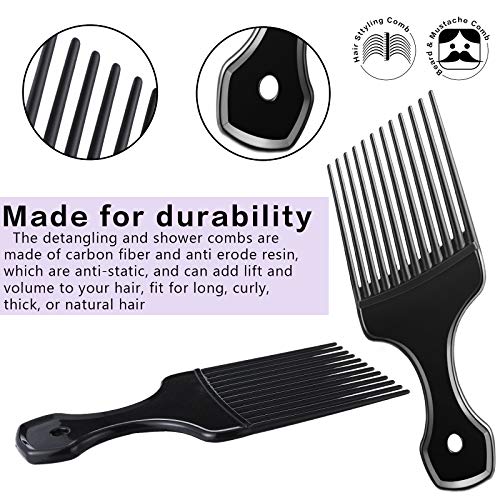 Patelai 3-Piece Hair Comb Set - Afro & Wide-Tooth Combs for Styling