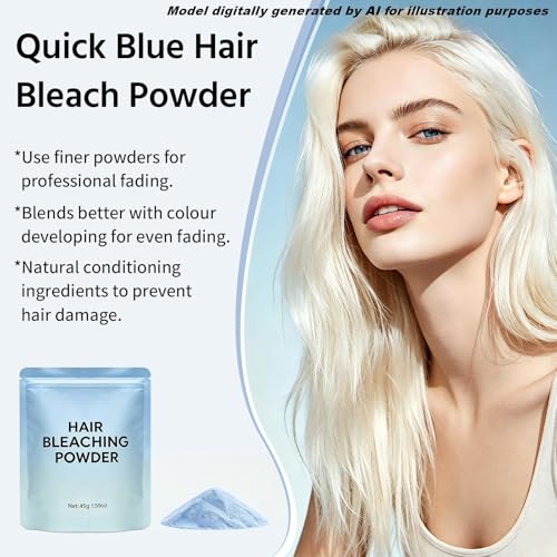 JUANCHI Professional Hair Bleach Powder - Lifts Up to 8 Levels (45g)