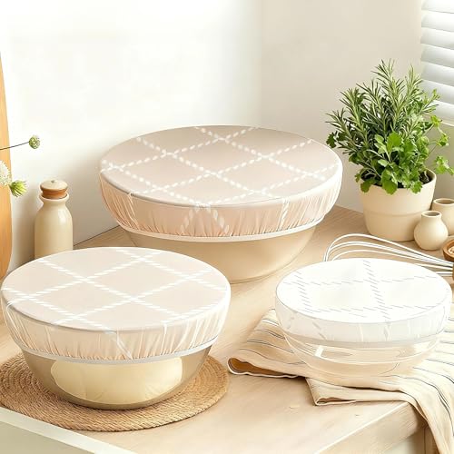Beeswax Bowl Covers - 3 Pack Reusable Food Covers for 8-12 Inch Bowls