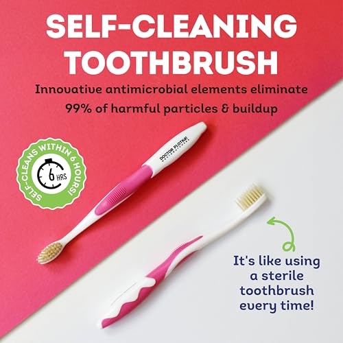 MOUTHWATCHERS Kids Soft Flossing Toothbrush - Gentle Clean, Blue