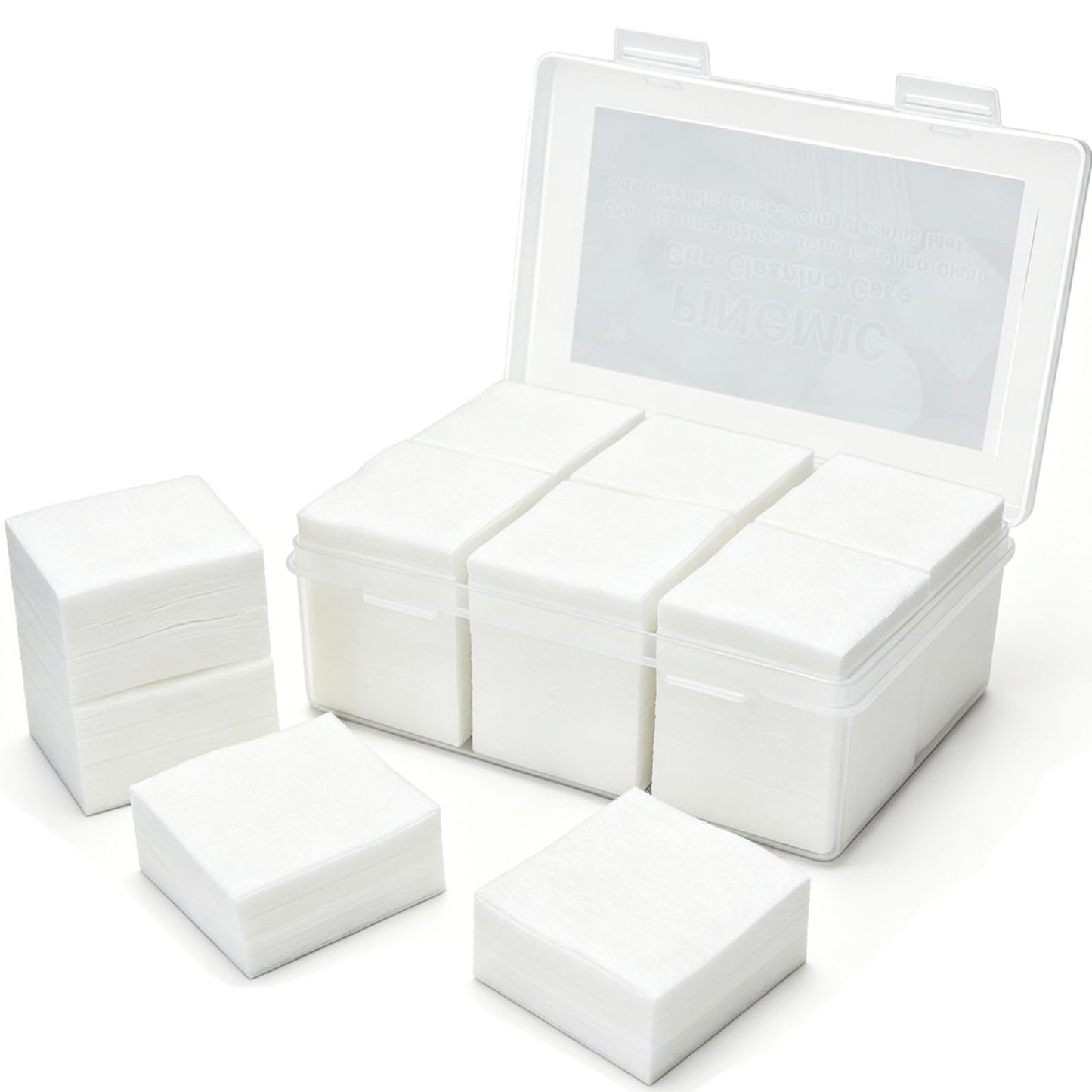 900 PCS Gun Cleaning Patches with Storage Case - Lint Free, Highly Absorbent Gun Patches, 2"x2" Cleaning Cloths for Firearms 9mm /.30cal, Bulk Nonwoven Wipes