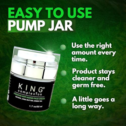 KING Complexion Anti-Aging Face Moisturizer for Men with Retinol (1.7 oz)