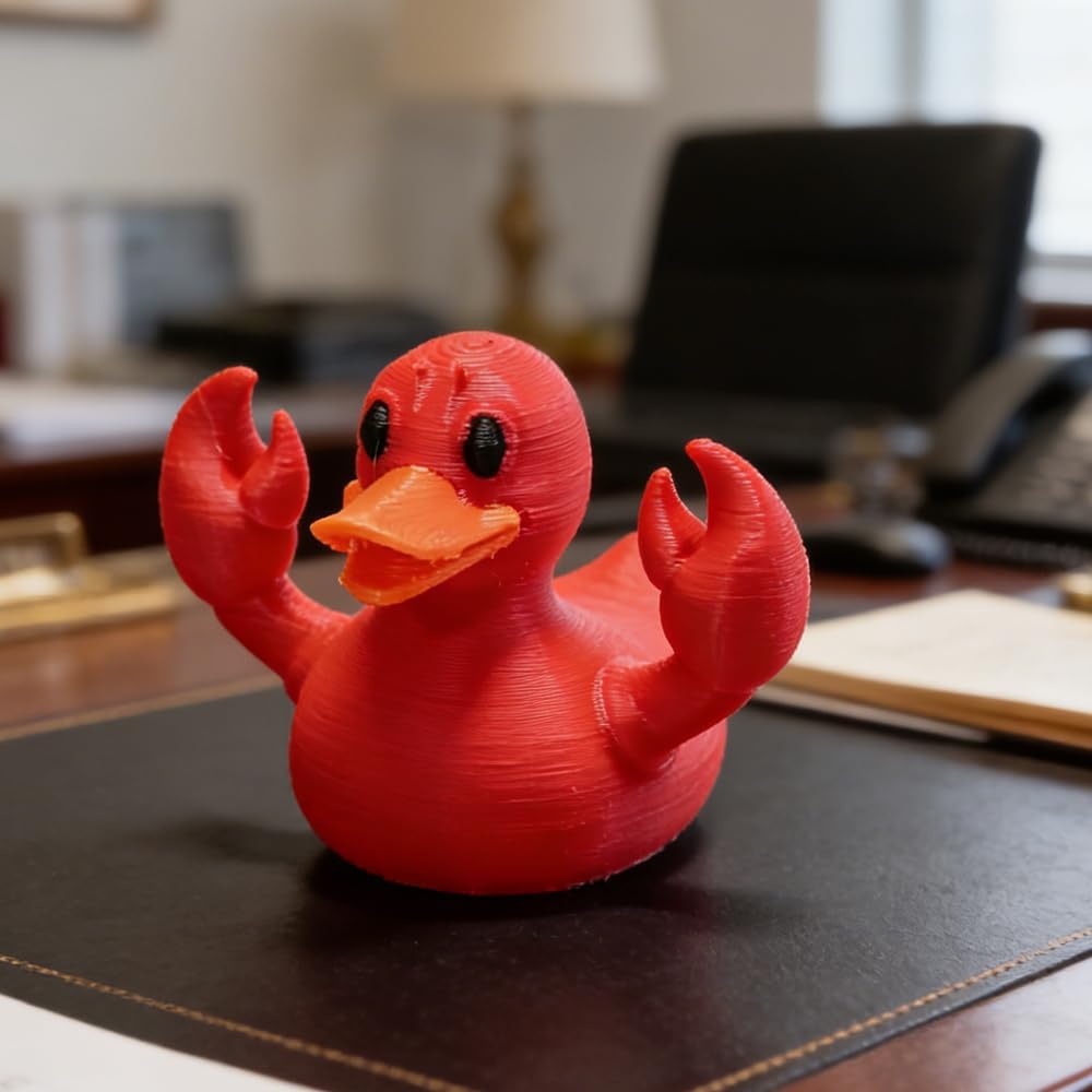 3D Rubber Lobster Duck Figurine | Unique Home & Office Décor