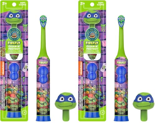 Firefly Teenage Mutant Ninja Turtles Power Toothbrush - 2 Pack with 3D Cover