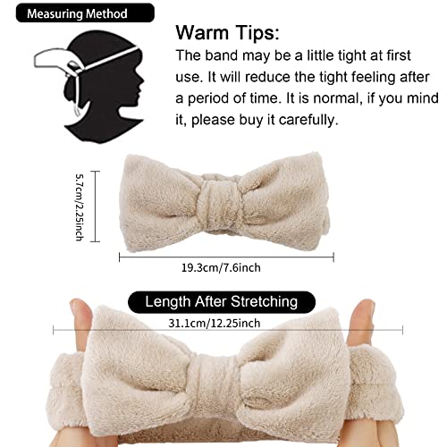 WHAVEL Type 16 6-Pack Microfiber Bow Headbands for Skincare & Face Washing