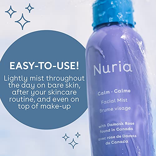 Nuria Calm Facial Mist - Fragrance-Free Rose Water Spray, 120mL
