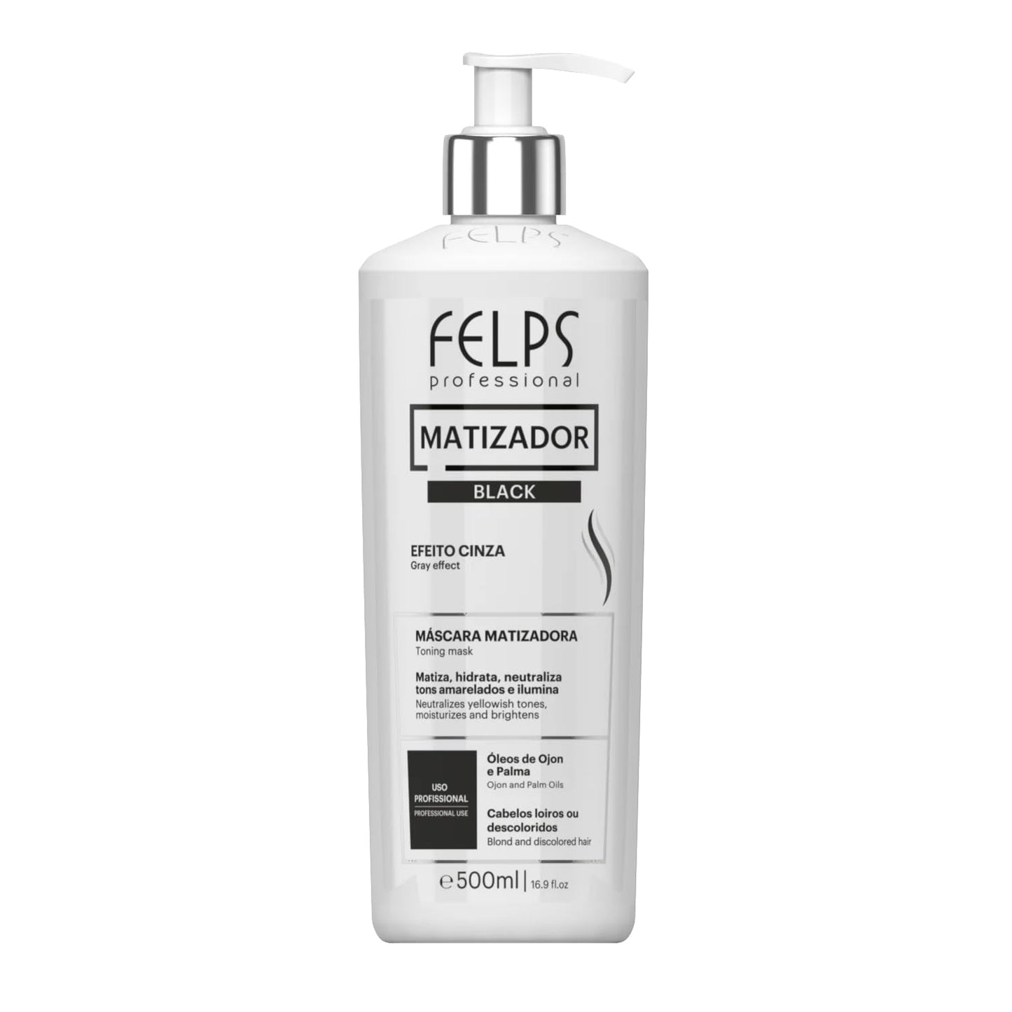 Felps Professional XColor Magic Clay - 4K Black Mattifying Tonalizer Mask | 500ml/17.6oz