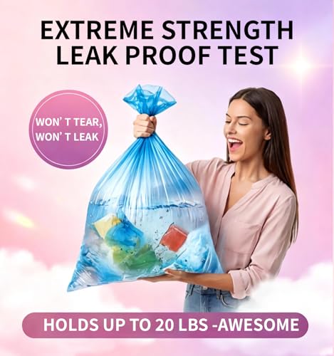 T.FORING Mini Trash Bags 1.2 Gallon, Leakproof, 300 Count