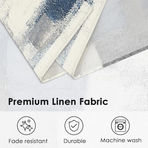 Emvency Farmhouse Placemats Set of 6, 12x18 Inch, Blue Geometric
