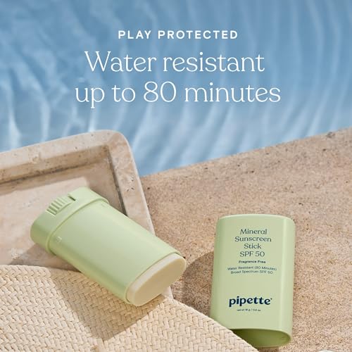 Pipette Baby Mineral Sunscreen Stick SPF 50 0.6 oz - Travel & Sensitive Skin Safe