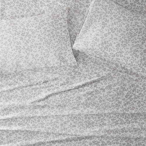 Madison Park Essentials Satin Pillowcase Set of 2 - Gray Leopard