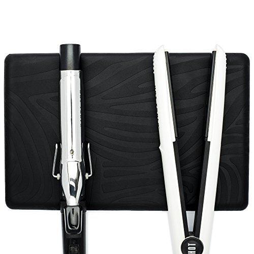 Heat Resistant Mat for Hair Tools - 10.75"x6.75" Black