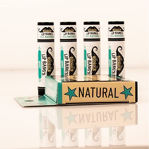 Natural Mint Lip Balm Set - Hydrating & Soothing 4-Pack for Dry Lips