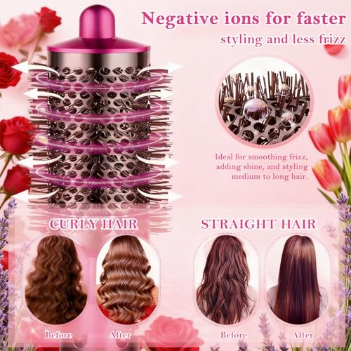 DaroeDiy Large Rose Round Volumizing Brush for Airwrap HS01/HS05 – Root Lift & Fast Drying