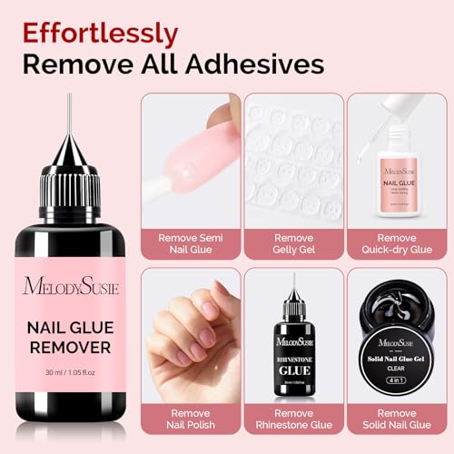 MelodySusie Nail Glue Remover - Acetone Free 60ML (2.1 Fl Oz)