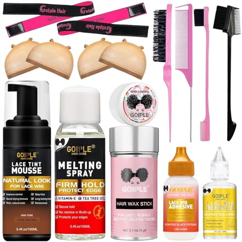 Goiple Complete Lace Wig Installation Kit with Tint Mousse & Melting Spray
