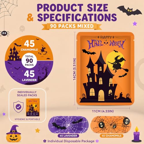 Bonuci 30 Pcs Halloween Steam Eye Masks - Disposable Heating Eye Masks for Relaxation
