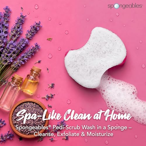 Spongeables Lavender Foot Exfoliating Scrub Sponge - 6 Count
